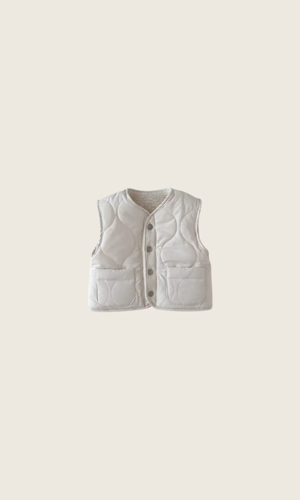 frost feather vest | white