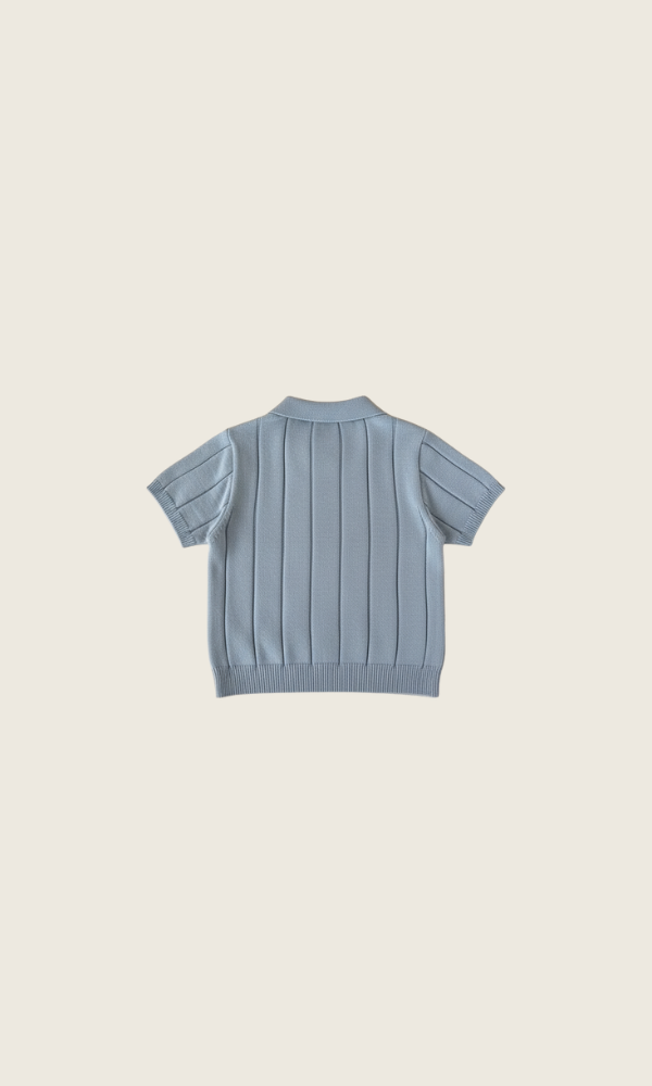 misty sky polo | blue