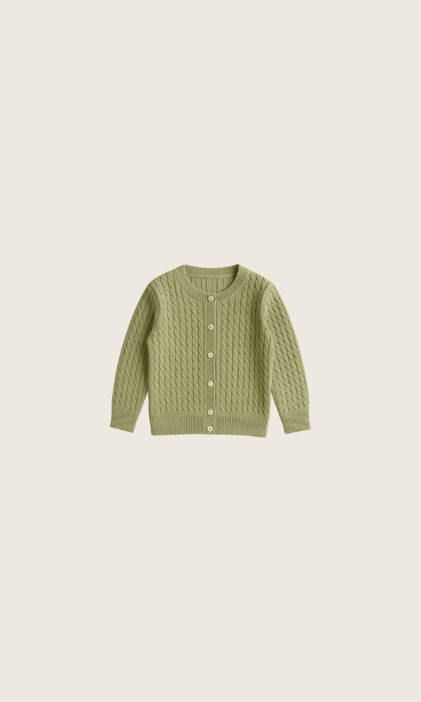 sage ripple cardigan | green