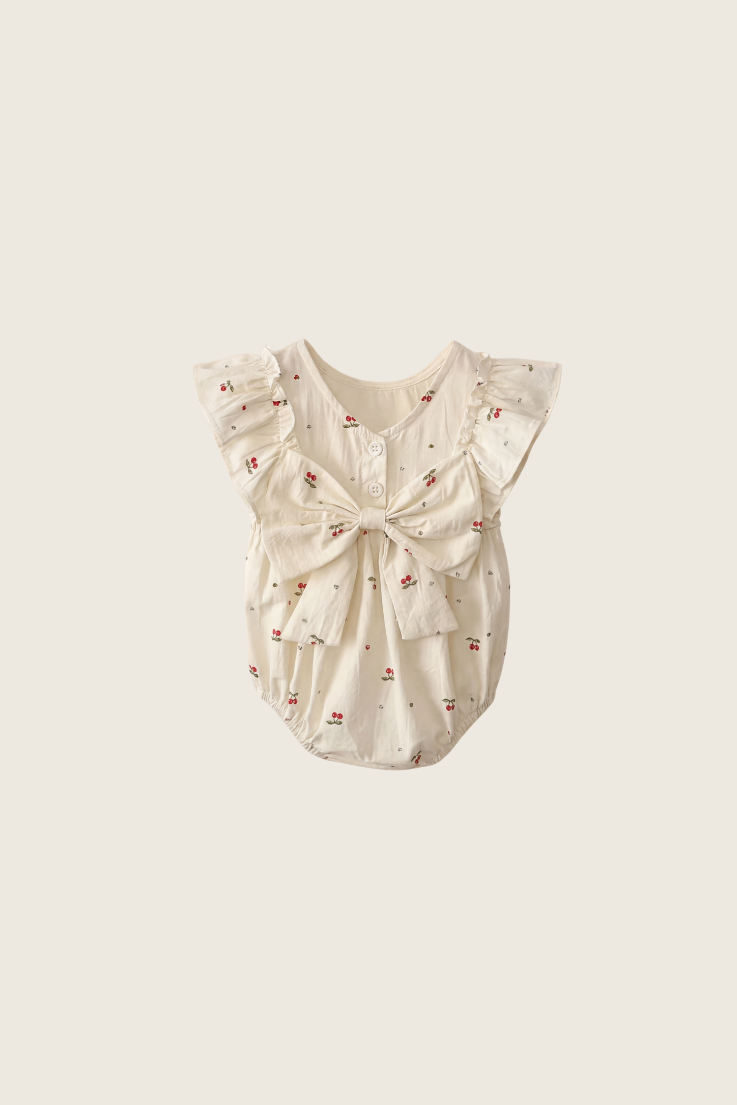 blossom bow romper | cream