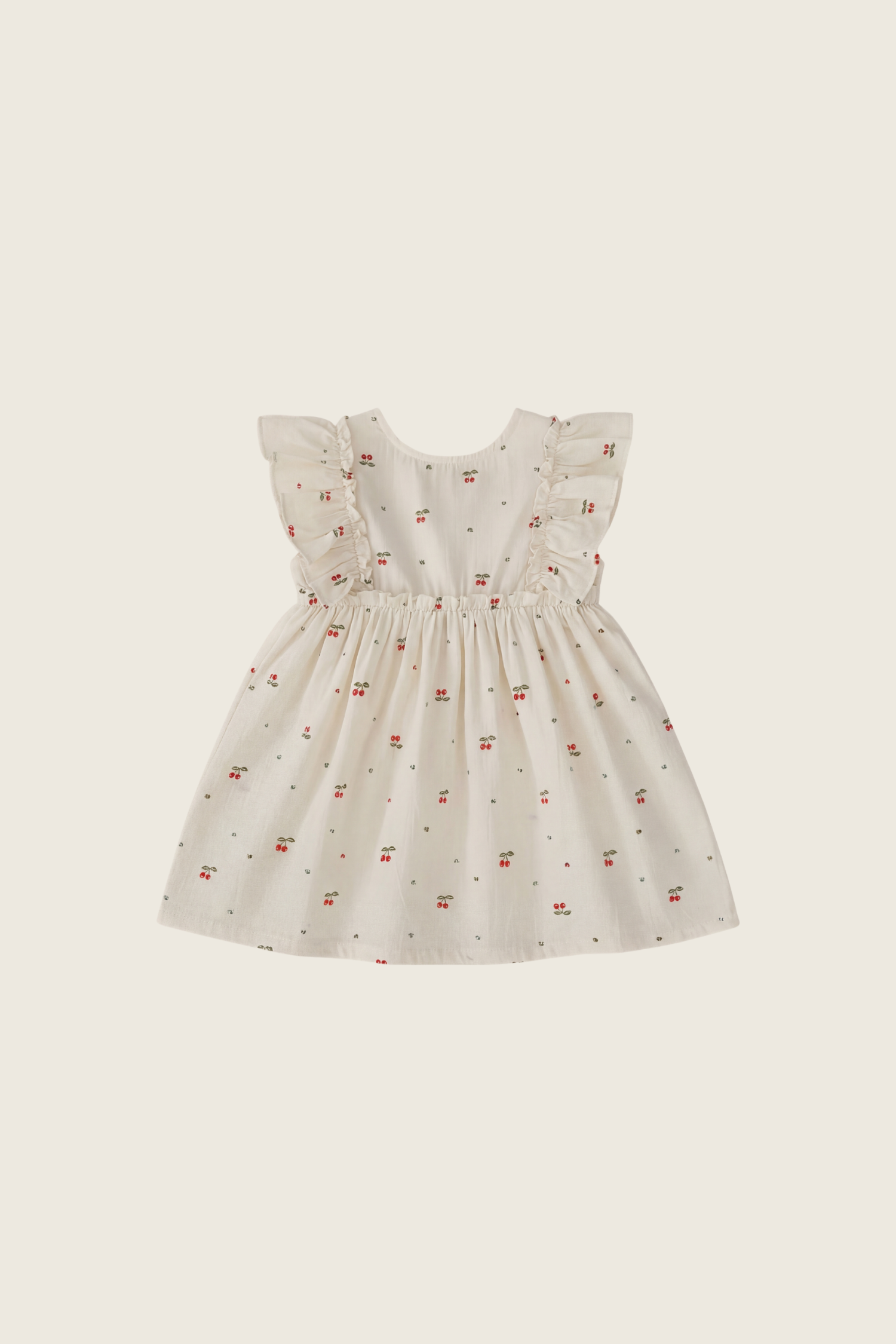 cherry meadow dress | cream