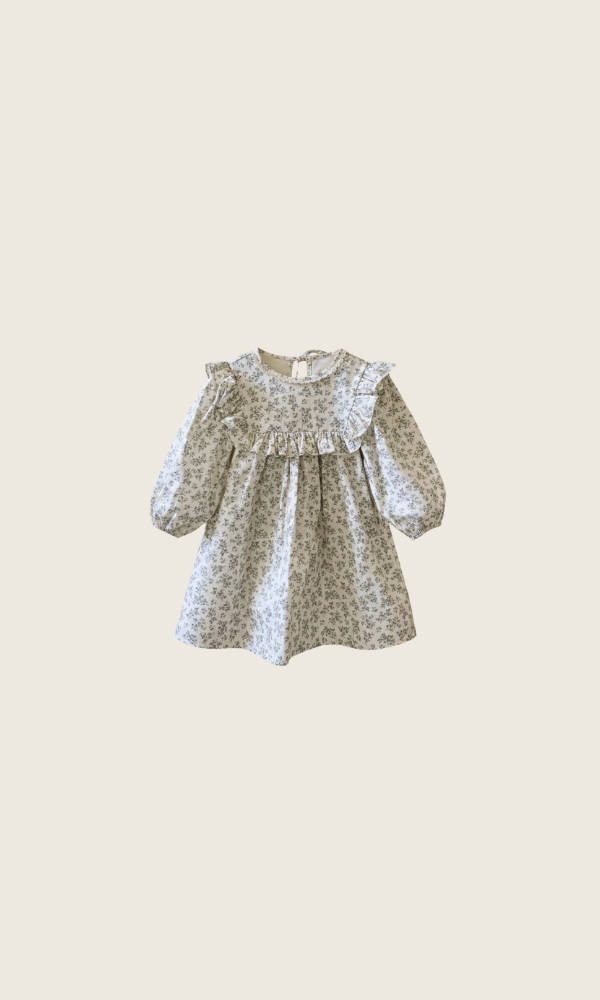 sage petal dress | beige