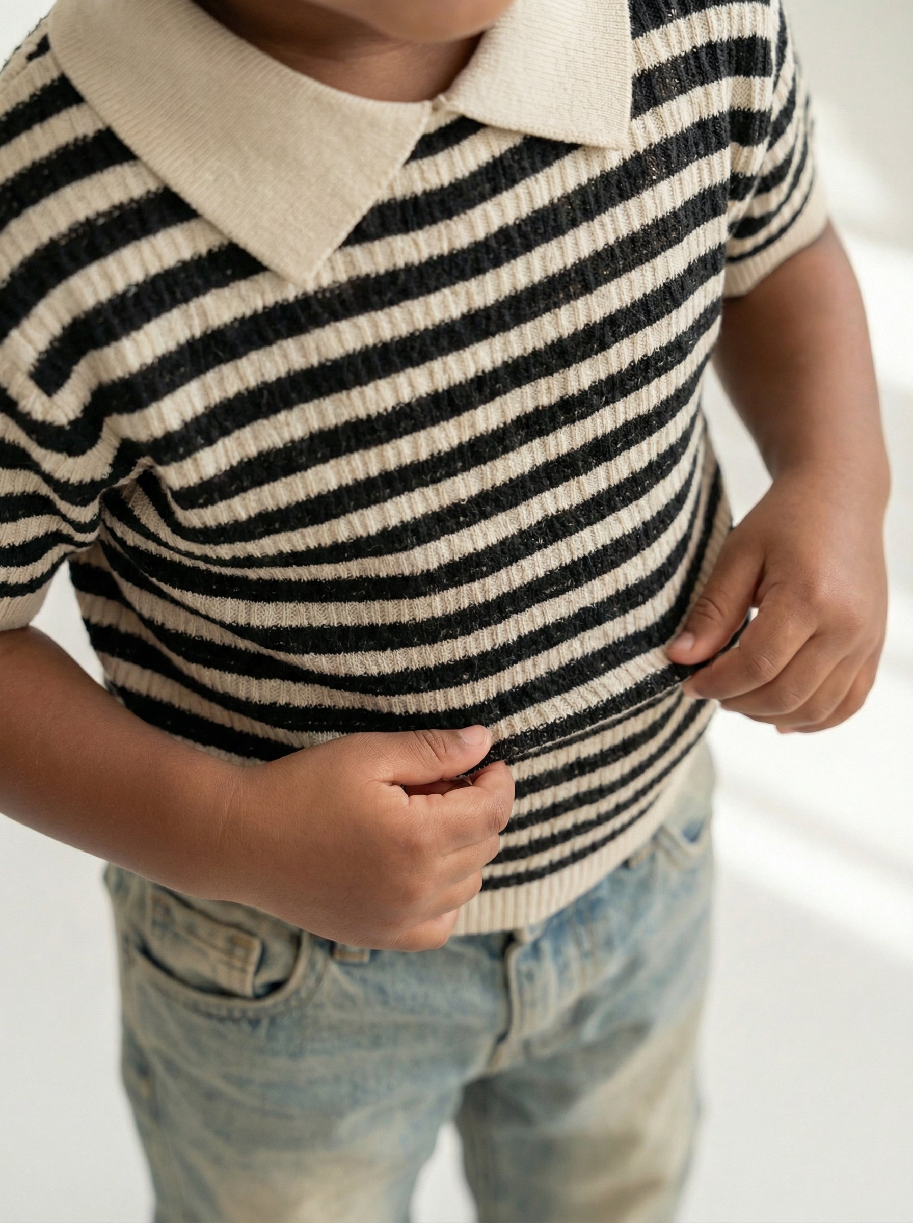 charcoal drift polo | black