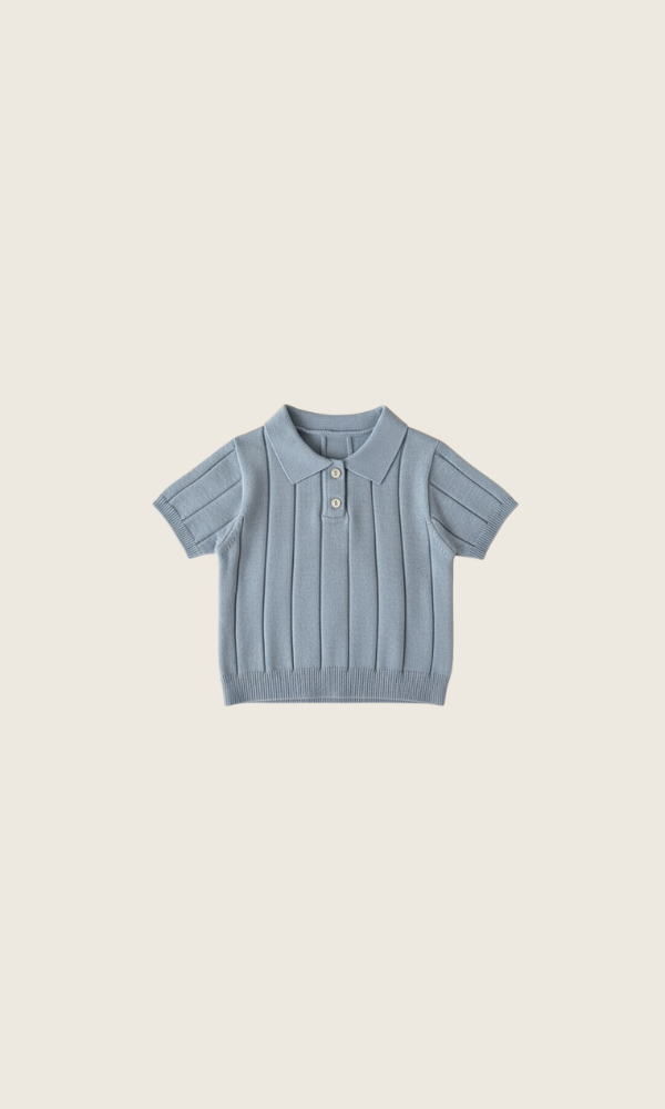misty sky polo | blue
