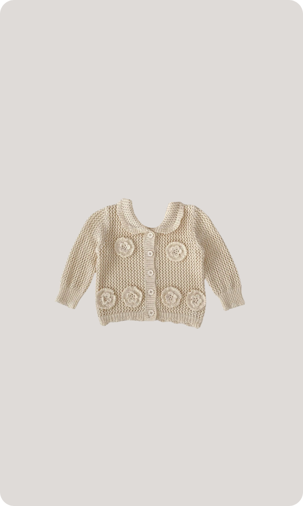 ivory petals cardigan