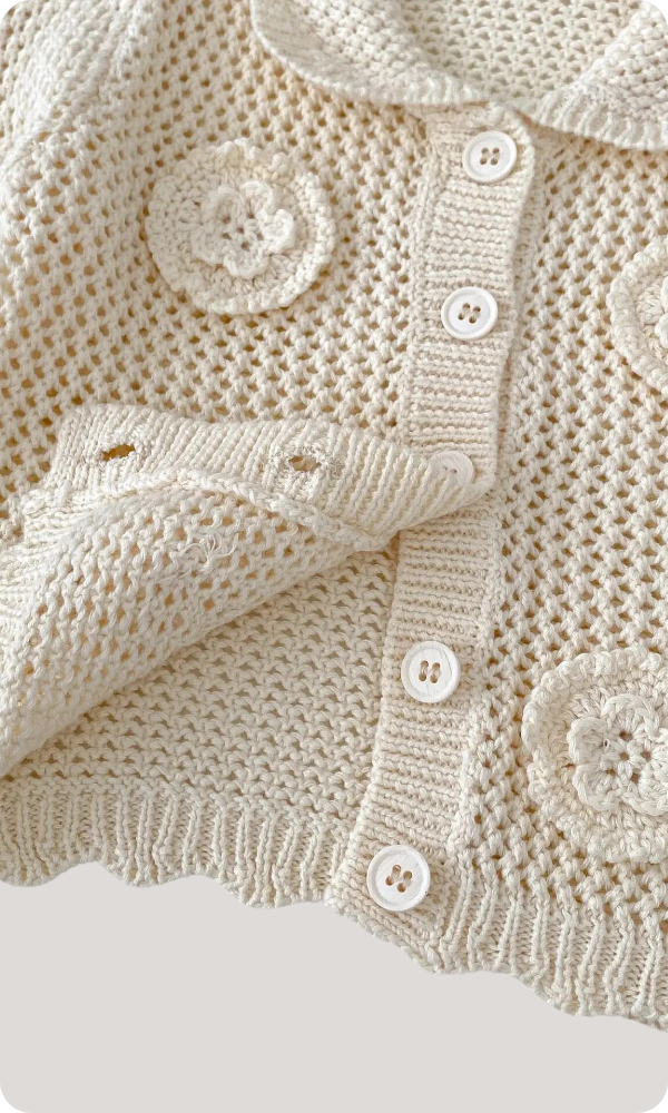 ivory petals cardigan