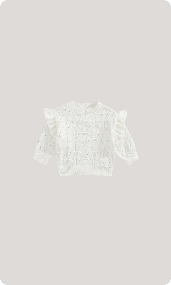 serenity ruffle sweater